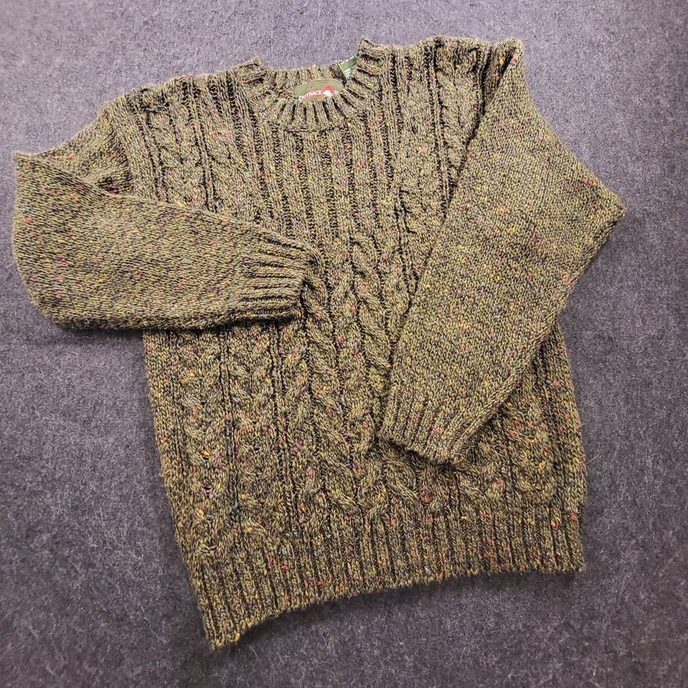 Vintage Outback Red Ramie Acylic Knit Green Adult Small Sweater 90s